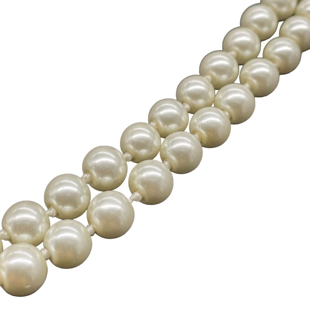 Faux Pearl Beaded One Long Strand Necklace Party Elegant Fashion Minimalist - Picture 5 of 5